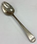 A large 18th Century silver spoon.