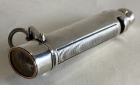 A rare Victorian silver combination compass, vesta and whistle.