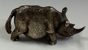 STUART DEVLIN: An Elizabeth II silver figure of a rhino.