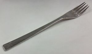 A large silver fork.