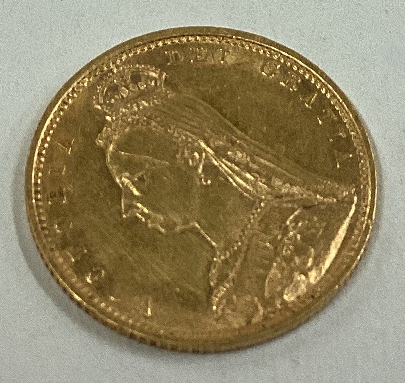 A good Victorian gold shield back half sovereign. - Image 2 of 2