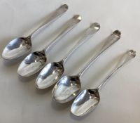 A good group of Georgian silver OE pattern teaspoons.