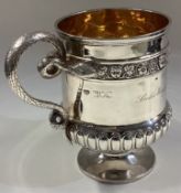 An attractive Victorian silver half fluted cream jug.