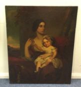 RICHARD BUCKNER: (British, 1812 - 1883): An oil on canvas depicting a portrait.