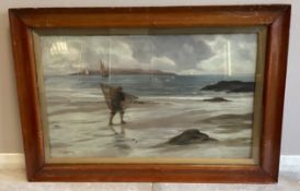 CHARLES SIM MOTTRAM: (British, 1807 - 1876): A framed and glazed oil on canvas.