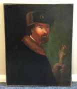GERMAN SCHOOL: A 17th Century oil on canvas depicting a portrait of a merchant.