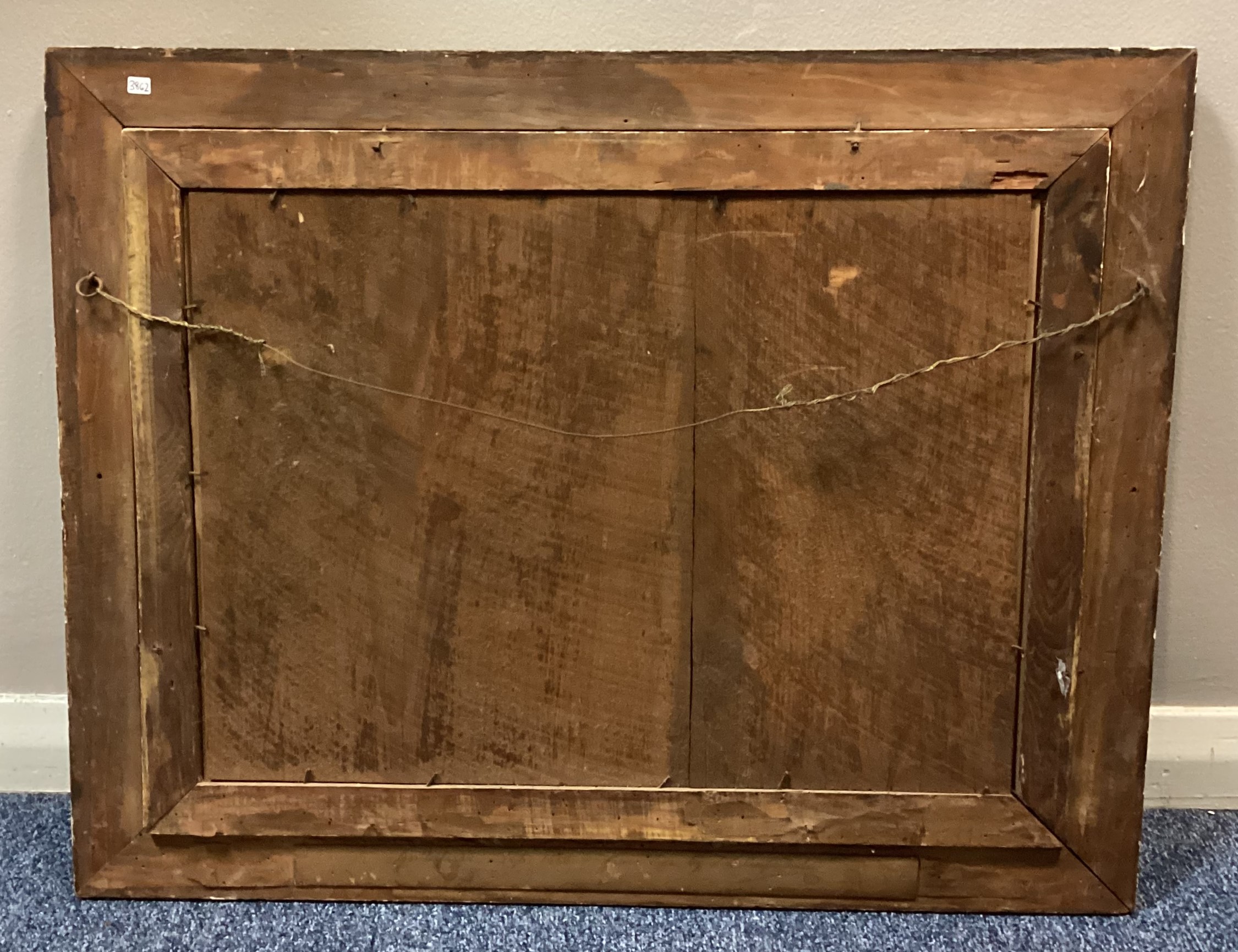 A gilt framed and glazed watercolour depicting a prize black stallion with white blaze and sock. - Image 3 of 3