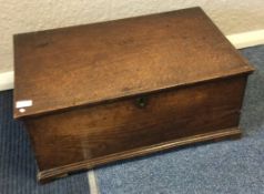 A good Georgian oak hinged top bible box.