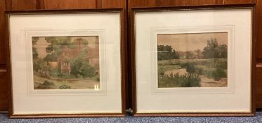 JOHN FRYE BOURNE: (British, 1912 - 1991): A pair of framed and glazed watercolours.