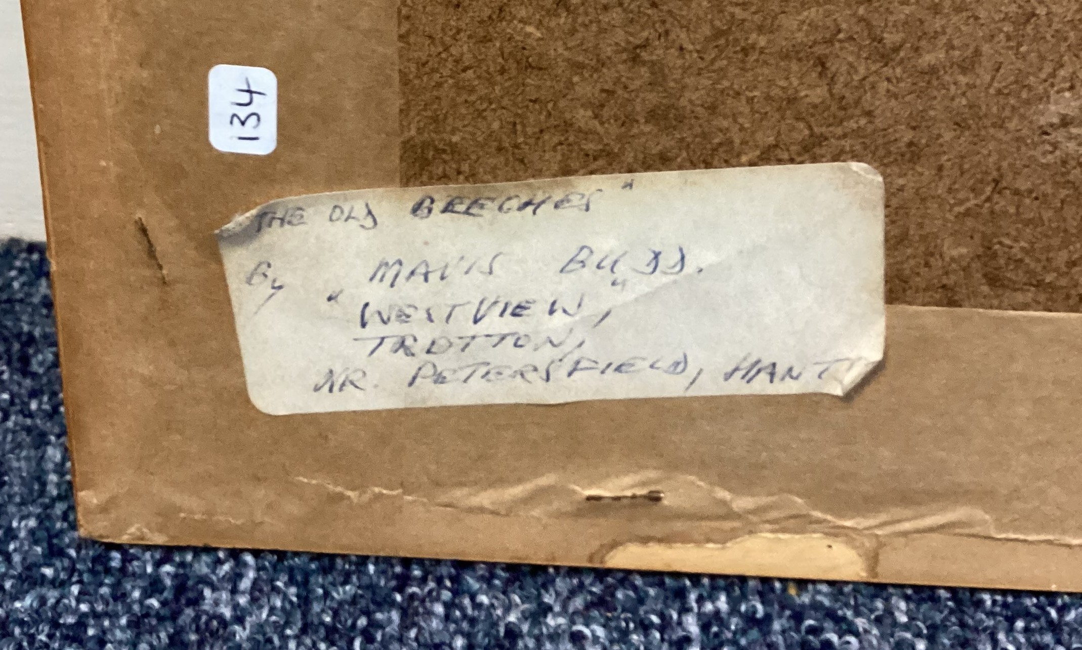 MAVIS BUDD: (20th Century): A framed and glazed watercolour depicting trees in wood. - Image 4 of 4