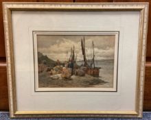 CHARLES JAMES ADAMS: (British, 1859 - 1931): A framed and glazed watercolour.