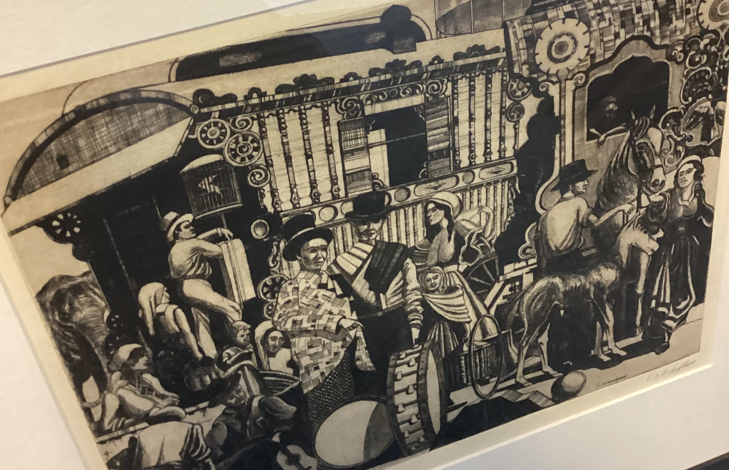 CLARENCE E BLACKBURN: (British, 1914 - 1984): A framed and glazed etching. - Image 3 of 4