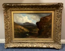JOHN FREDERICK TENNANT: (British, 1796 1872): A framed oil on board depicting The Lion Rock.