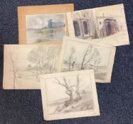 BORELLO: A collection of unframed drawings and watercolours.