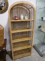 Bamboo open fronted shelving unit