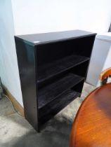 Black ash open fronted book case