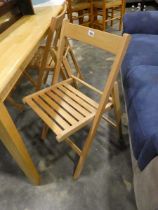 3 beech folding chairs