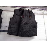 2 Dickies work gilets in black (sizes XL and XXL)