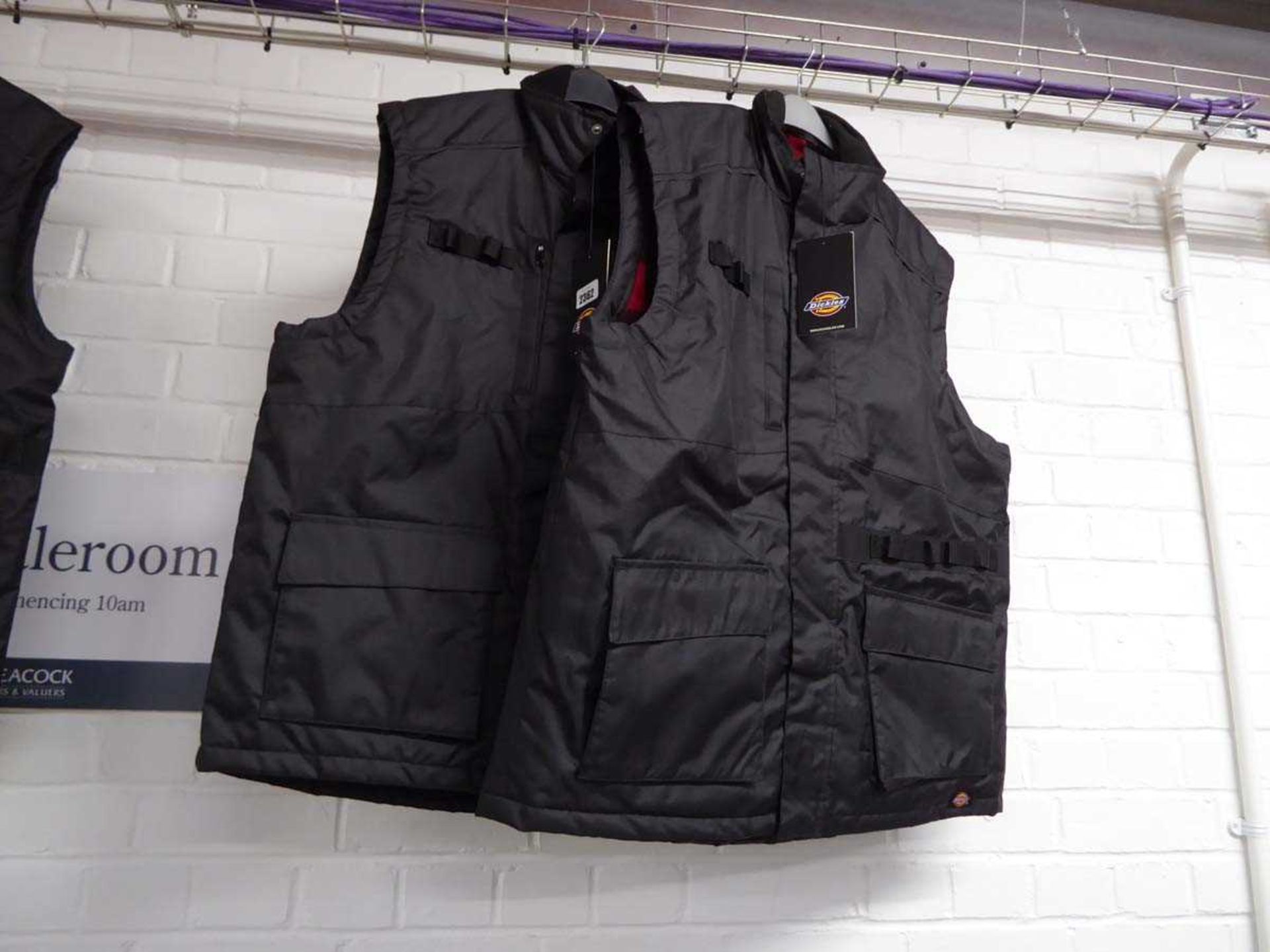 2 Dickies work gilets in black (sizes XL and XXL)