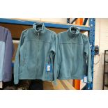 +VAT Pair of Columbia blue zip up fleeces (size M)