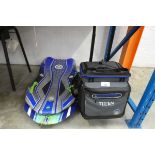 +VAT Titan 2 wheel pull along cool bag with 2 body boards