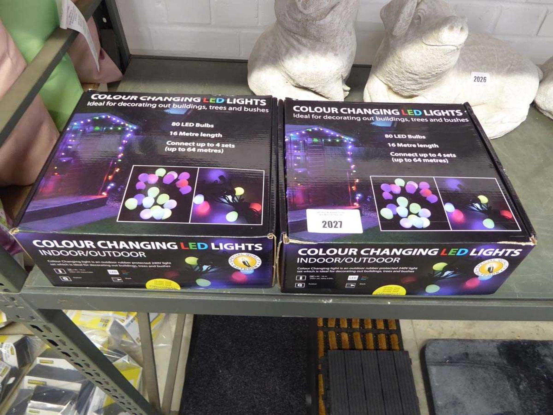 +VAT 2 boxed sets of outdoor colour changing garden lights