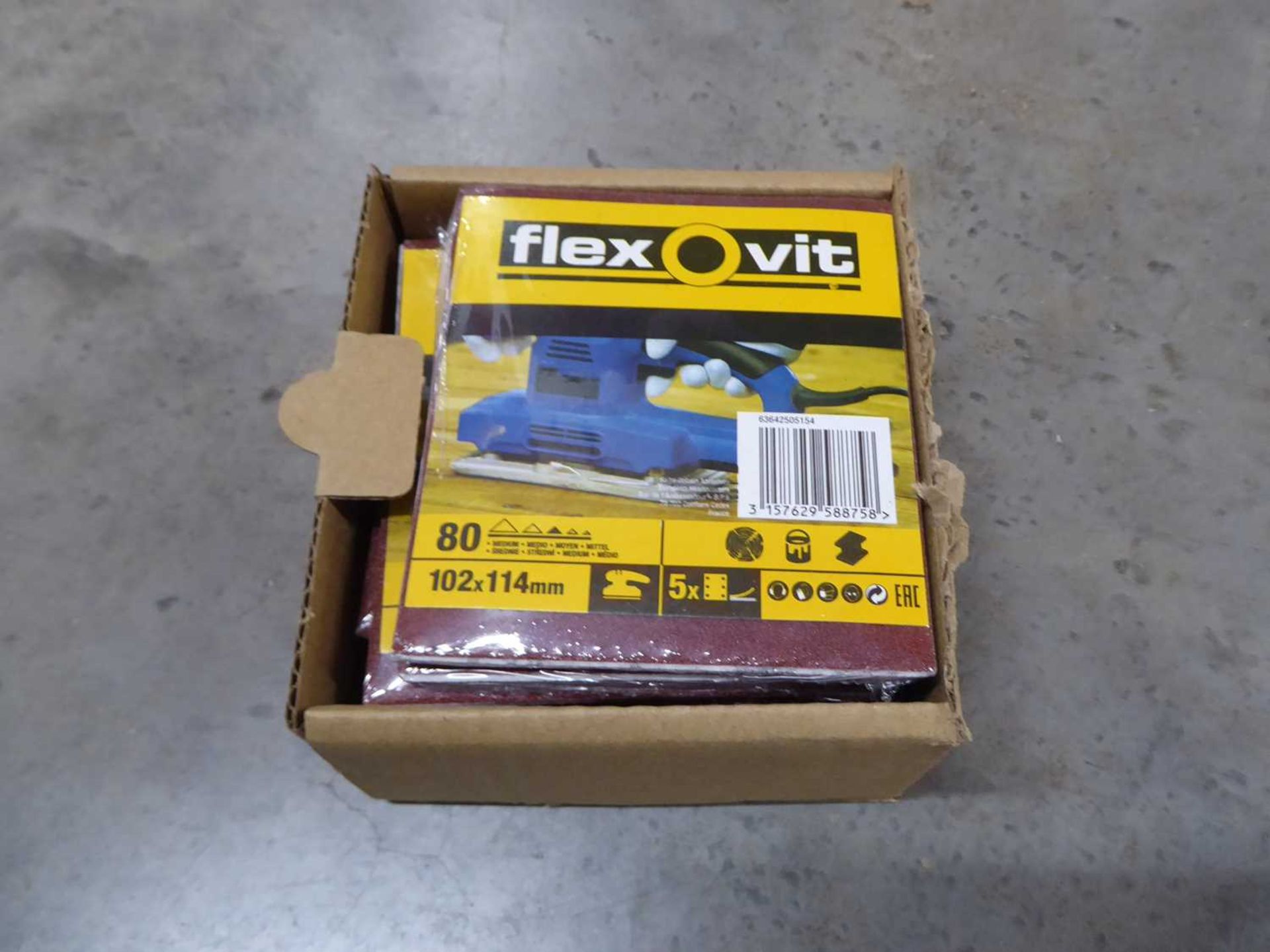 +VAT 10 boxes containing 100 packs of Flex O Vit 102 x 114mm sanding sheets - Image 2 of 2