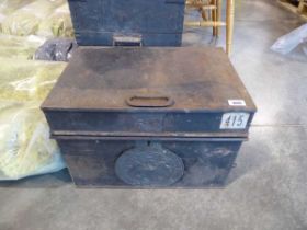 Substantial twin handled metal fire resistant storage box by Milners