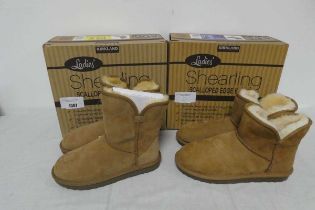+VAT 2 pairs of ladies Kirkland boots in brown (1 size 4, 1 size 7)