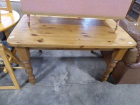 Rectangular pine dining table