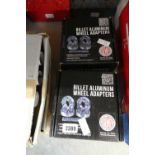 2 boxes of billet aluminium wheel adapters
