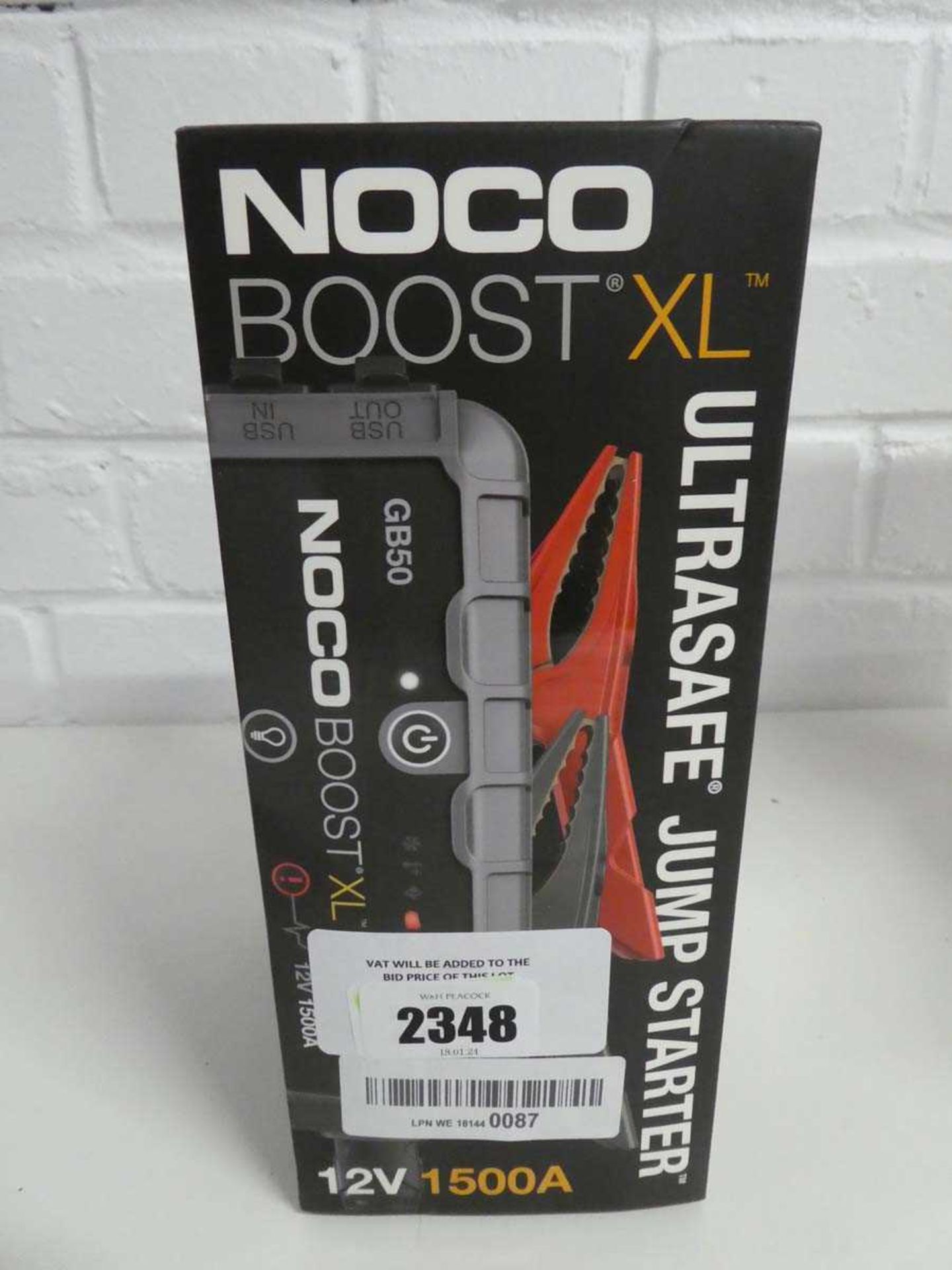 +VAT Boxed NOCO Boost XL GB50 12V ultra safe jump starter
