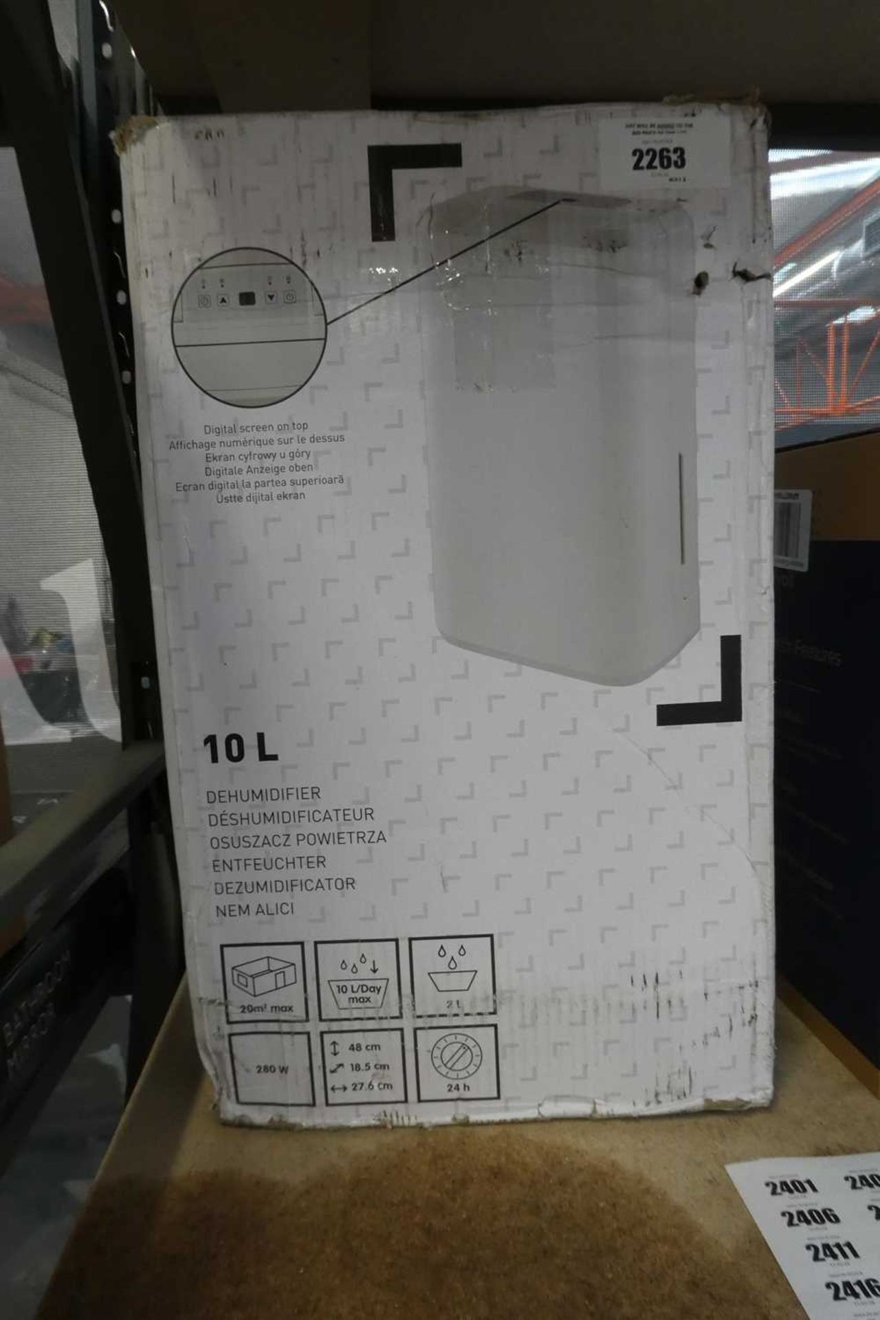 +VAT Boxed 10L electric dehumidifier