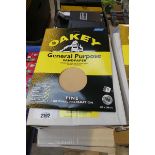 +VAT 2 boxes containing 30 packs each of 5 piece Oakey general purpose sandpaper sheets (230 x