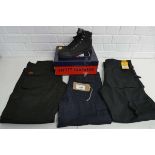 +VAT Pair of DeWalt black holster pocket work trousers (W34 L32) with pair of Scruffs black work