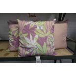 +VAT 7 green, pink and floral themed garden furniture cushions