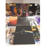 +VAT Box containing LP vinyl records to include Offspring, AC-DC, Pink Floyd and others