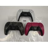 +VAT 3x PS5 DualSense wireless controllers with camo and red