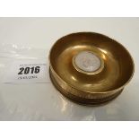 +VAT Shell end ash tray engraved 'A Souvenir from conquered German East Africa 1914-1917' with