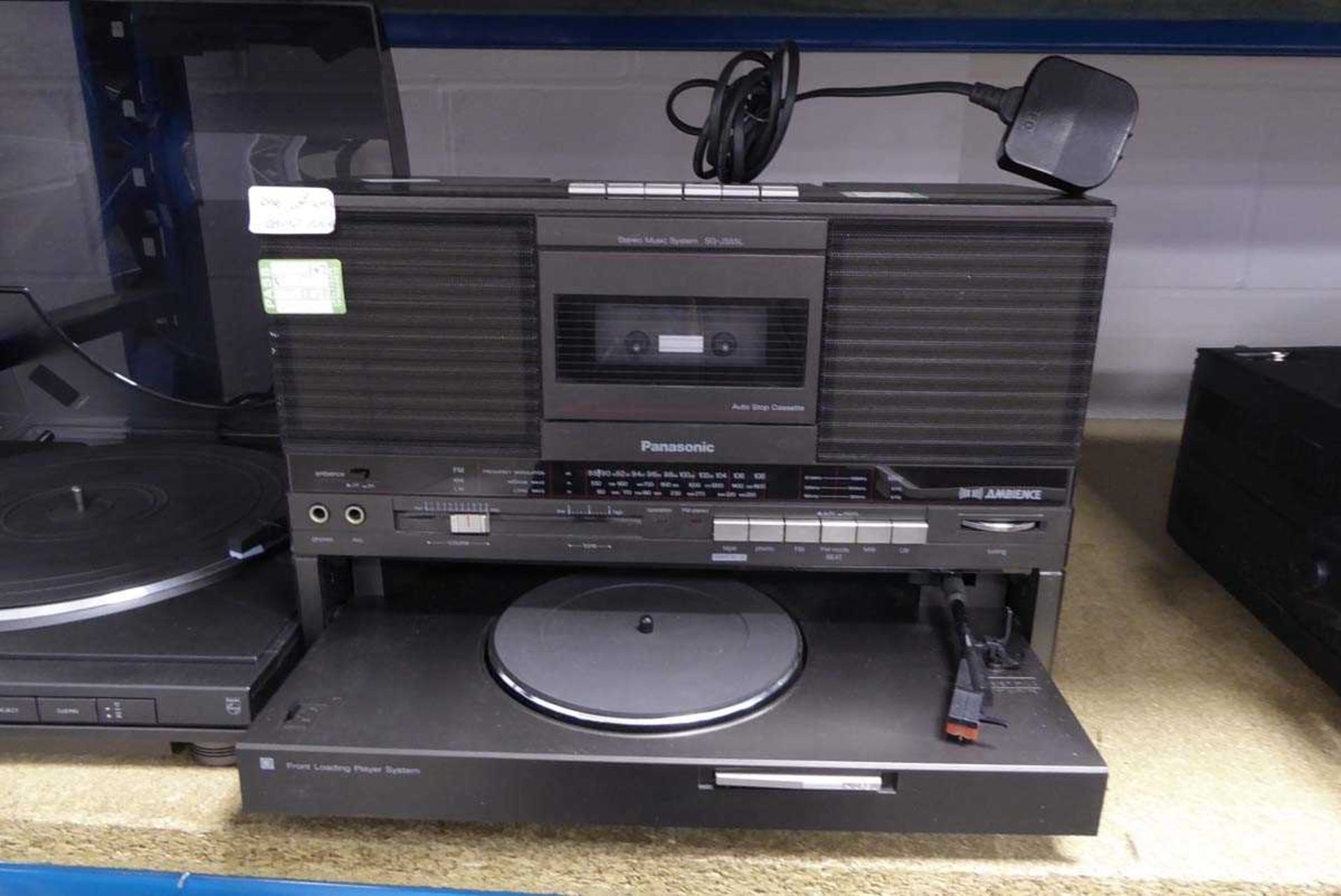 Phillips turntable FP260 with Panasonic stereo music system SGJ555L - Image 4 of 4