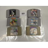 +VAT 6x Nintendo 64 games; Star Wars Shadow of the Empire, F1 Pole Position, Diddy Kong Racing, Wave