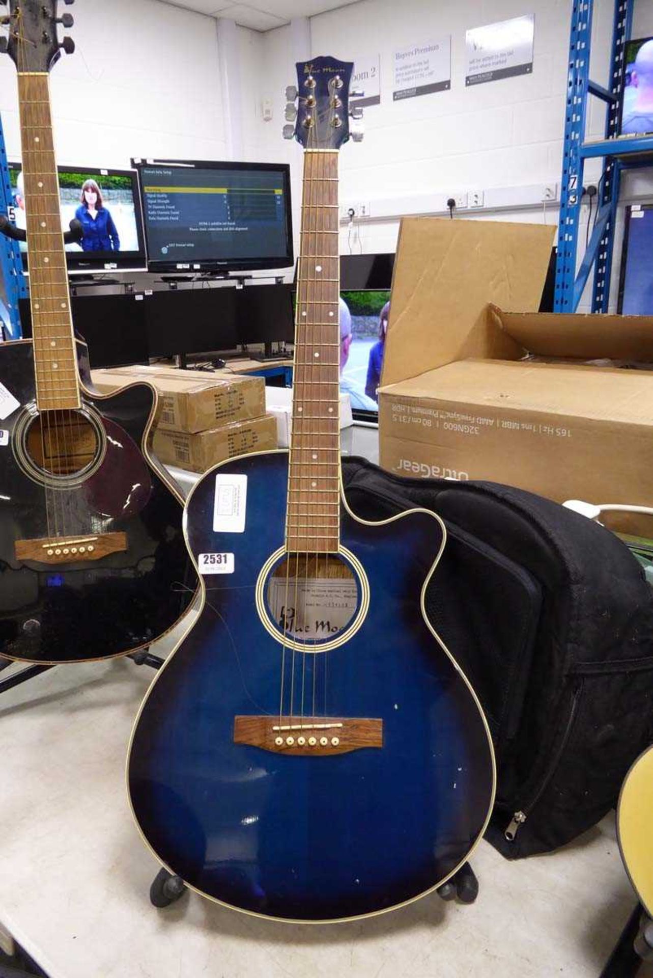 +VAT Blue moon acoustic guitar with back