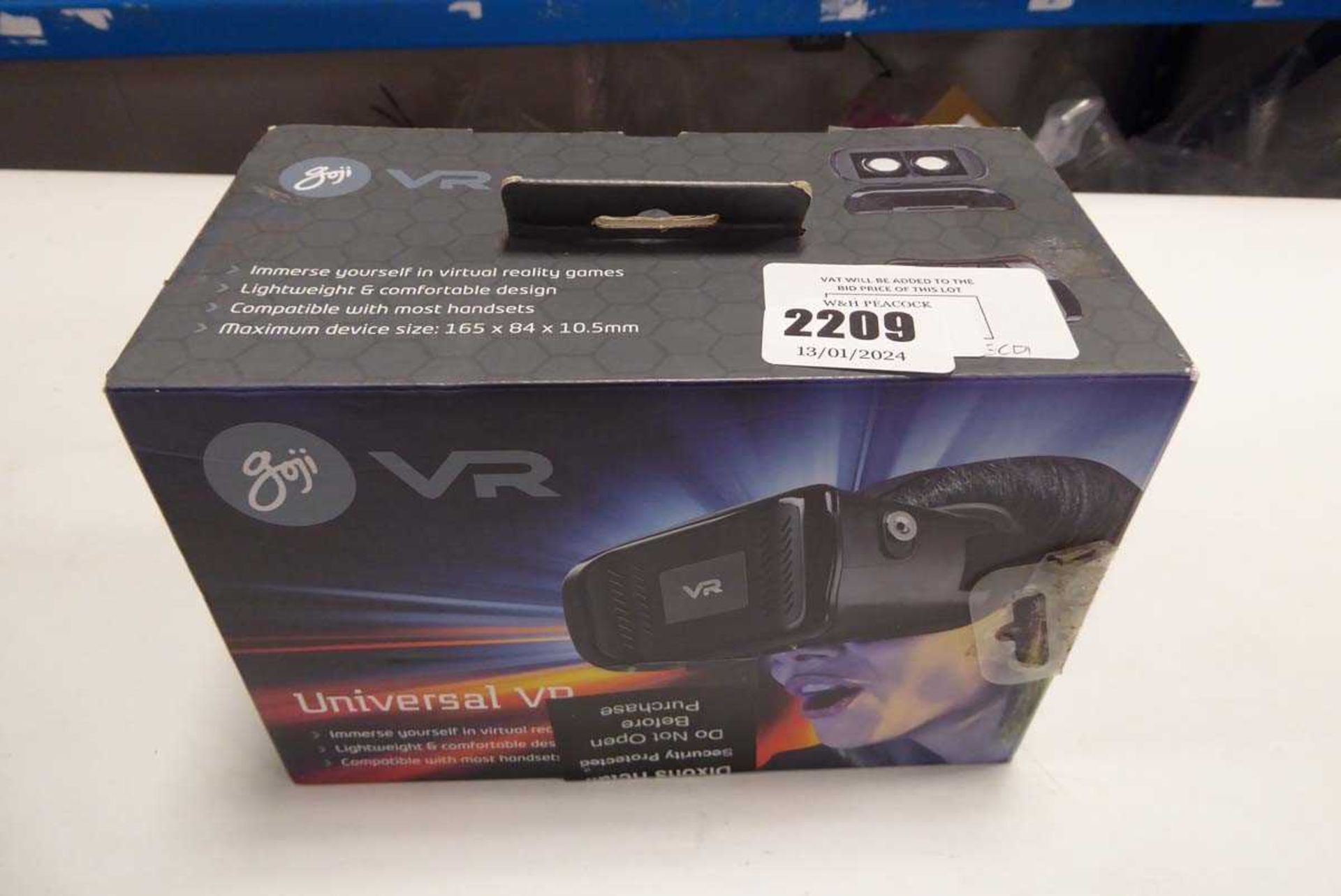 +VAT Boxed Goji VR headset