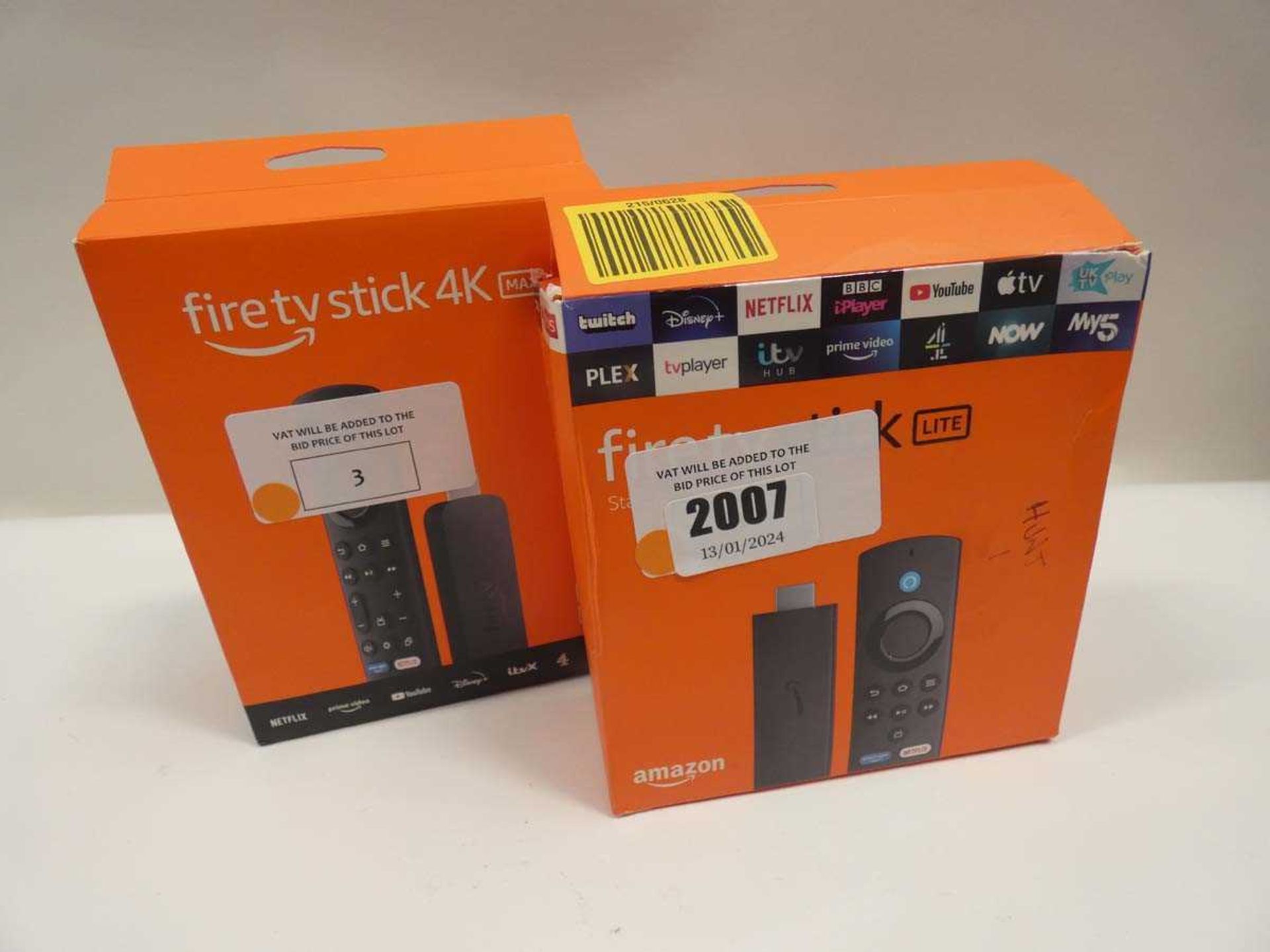 +VAT Fire Stick Lite and Fire Stick 4K Max