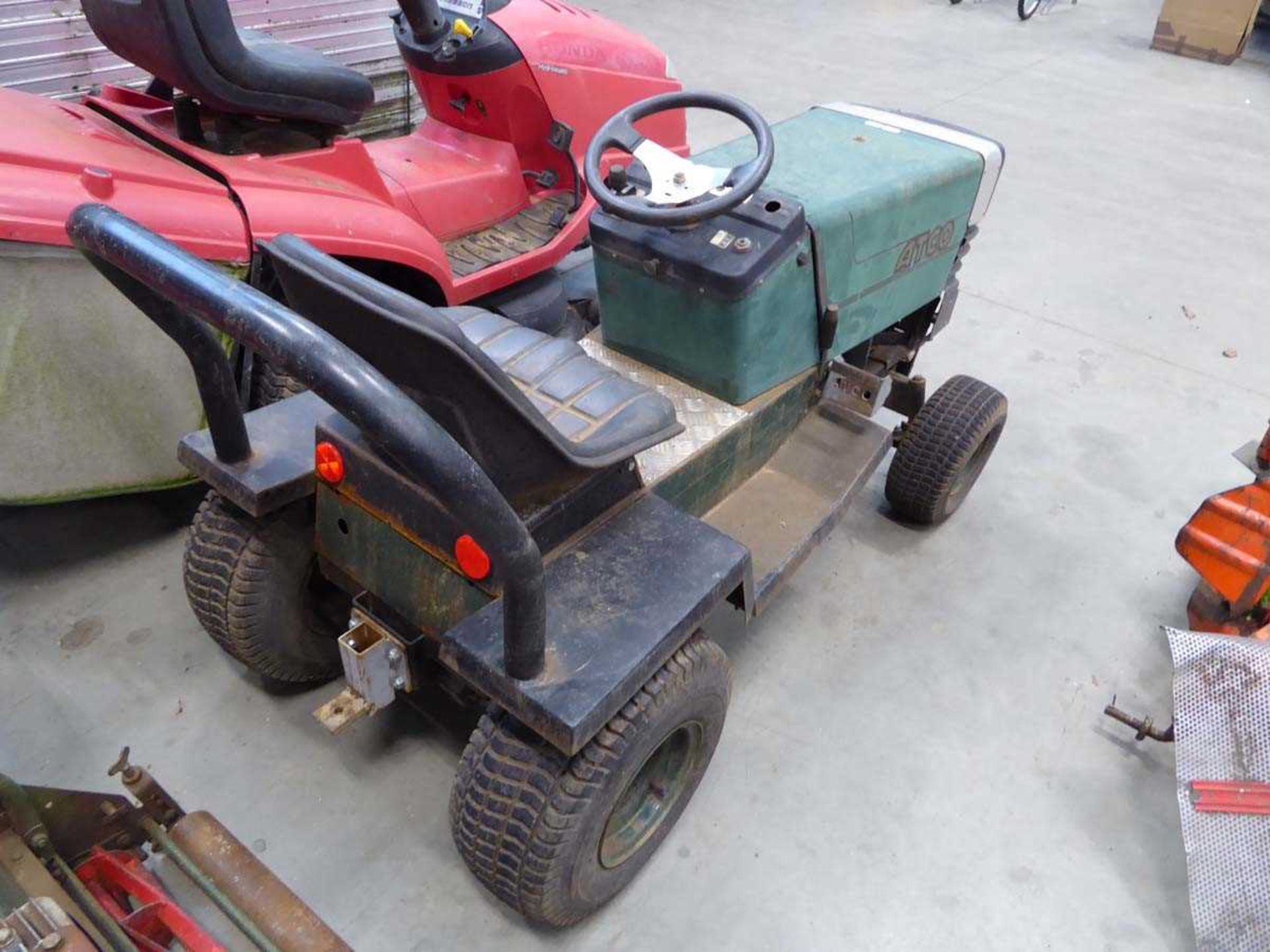 Atco petrol powered ride on mower, no cutting bed - Image 4 of 6