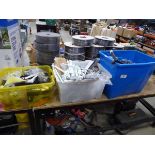 +VAT 3 plastic boxes of screws, fixings, brackets, etc