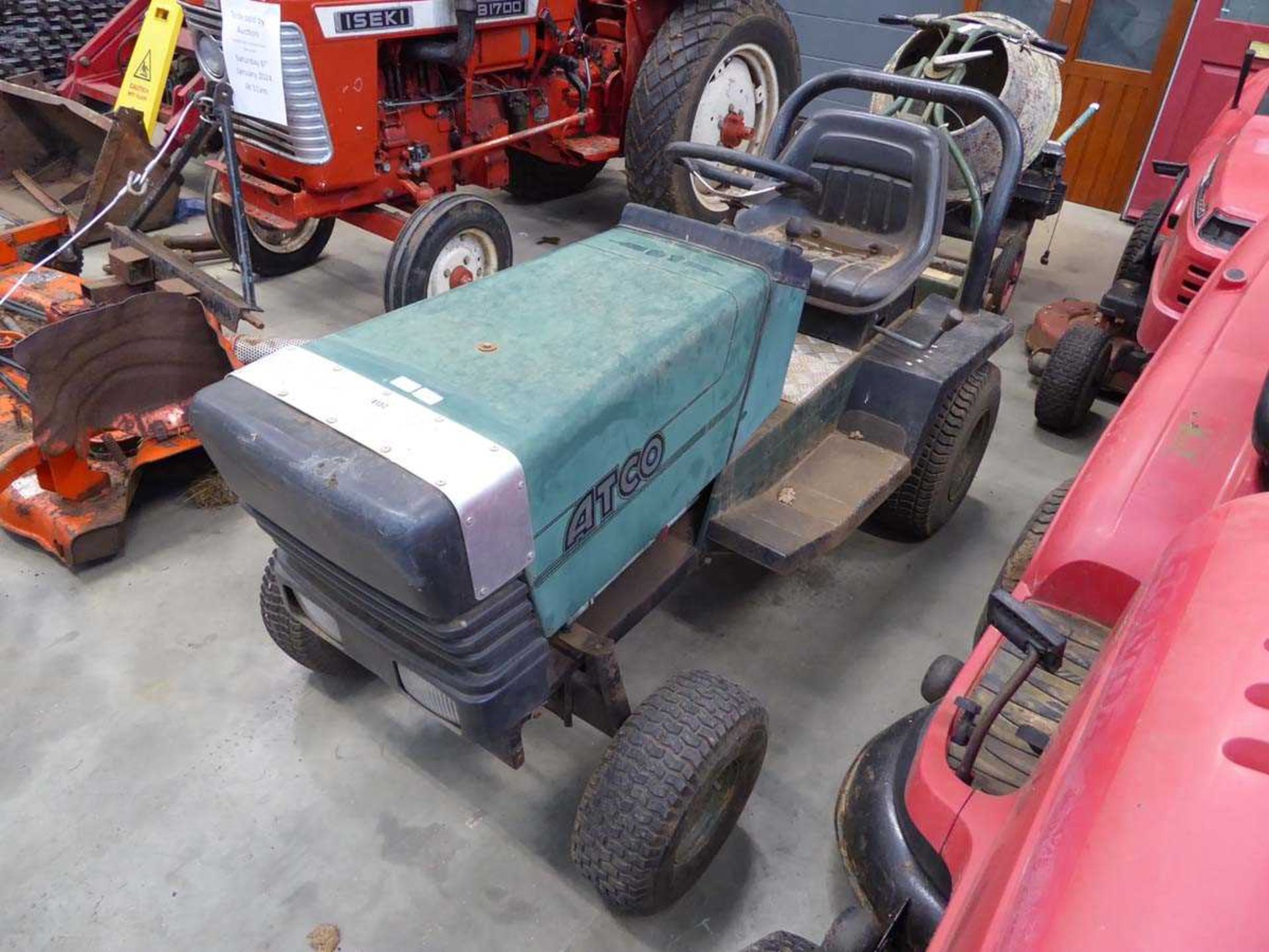 Atco petrol powered ride on mower, no cutting bed - Image 3 of 6