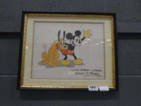 Print, Mickey Mouse and Pluto