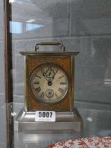 Brass finished carriage clock