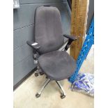 RH Logic 400 grey fabric swivel office chair
